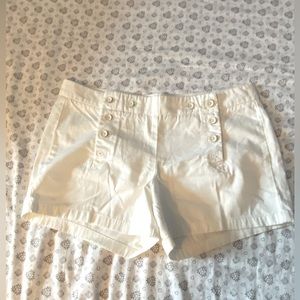 J. Crew Broken-in cotton white shorts